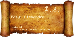 Patyi Alexandra névjegykártya