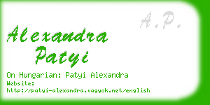 alexandra patyi business card